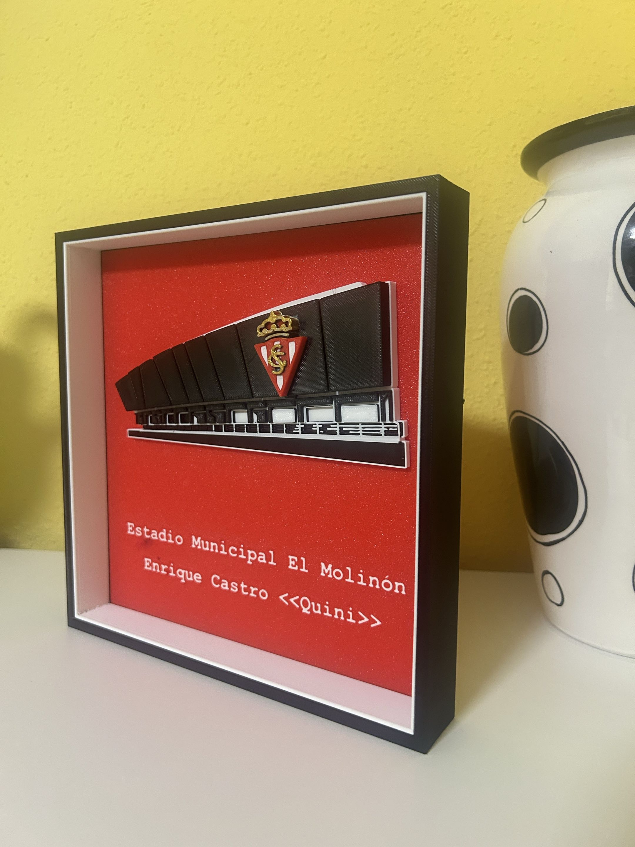 Cuadro 3D El Molinón en detalle